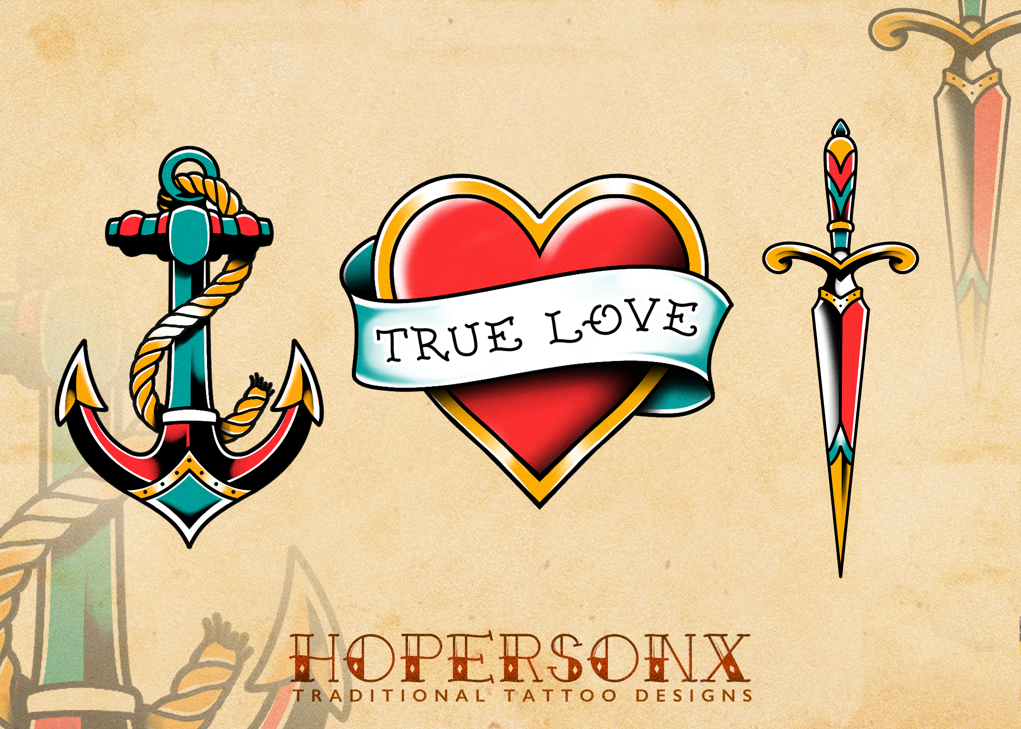Traditional tattoo artwork inspiration